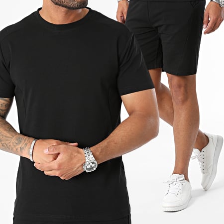 Classic Series - Conjunto de camiseta negra y pantalón corto de jogging