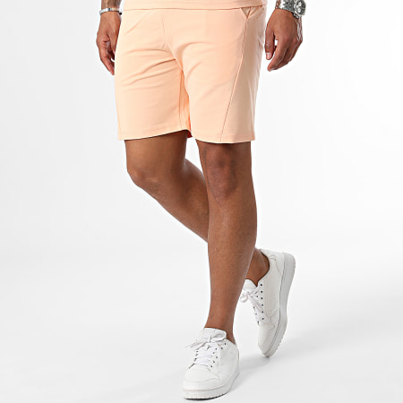 Classic Series - Conjunto de camiseta naranja claro y pantalón corto de jogging