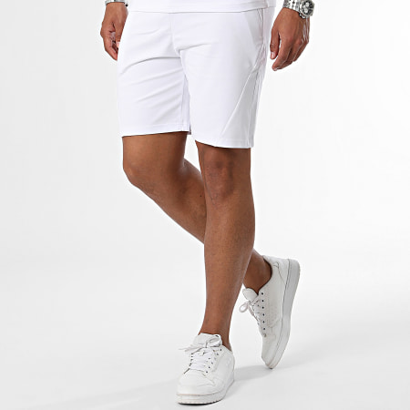 Classic Series - Conjunto de camiseta blanca y pantalón corto de jogging