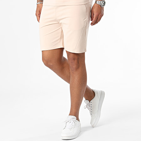 Classic Series - Conjunto de camiseta y pantalón corto de jogging beige