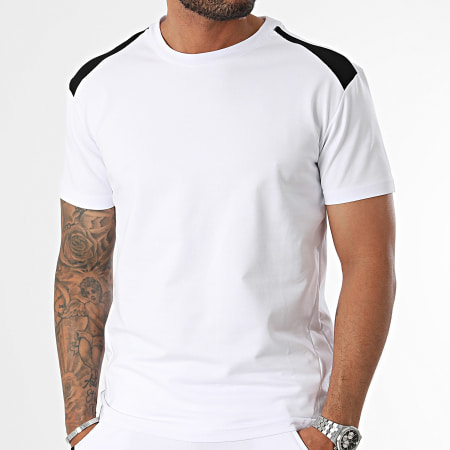 Classic Series - Conjunto de camiseta blanca y pantalón corto de jogging