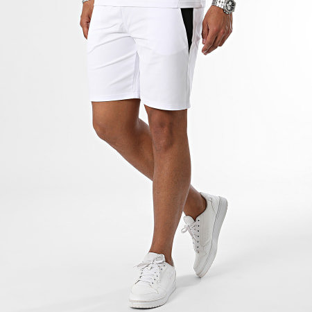 Classic Series - Conjunto de camiseta blanca y pantalón corto de jogging