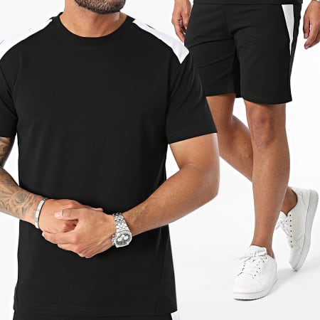 Classic Series - Conjunto de camiseta negra y pantalón corto de jogging