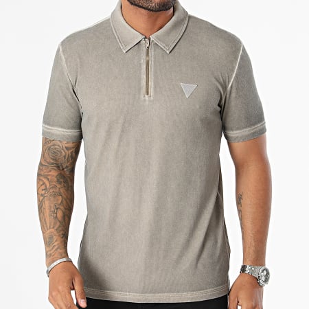 Guess - Polo de manga corta Z4YP00-KCB70 Beige oscuro