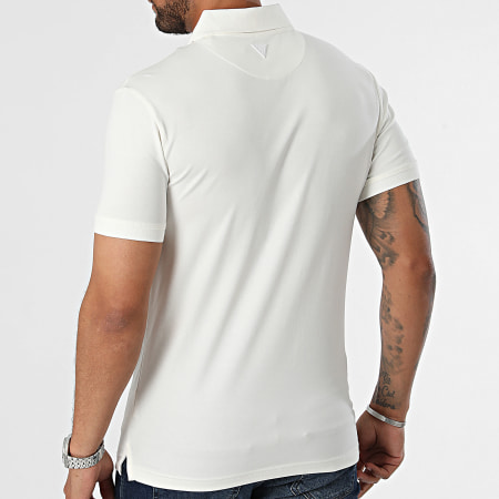 Guess - Polo Extra Slim Manga Corta M4YP66-J1314 Off White