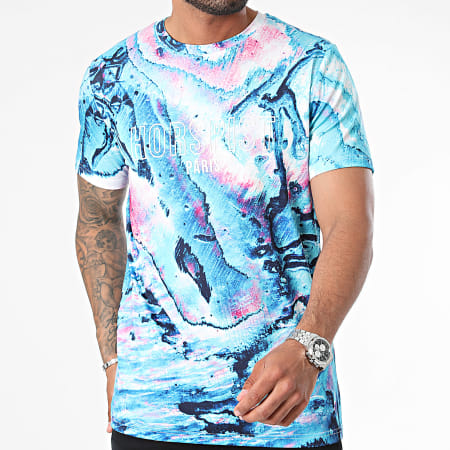 Horspist - Tee Shirt Pataya Bleu Clair Rose