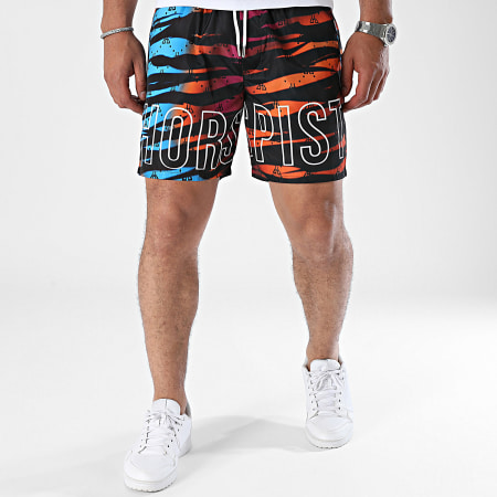 Horspist - Ibiza Jogging Shorts Negro Naranja Azul Claro Morado