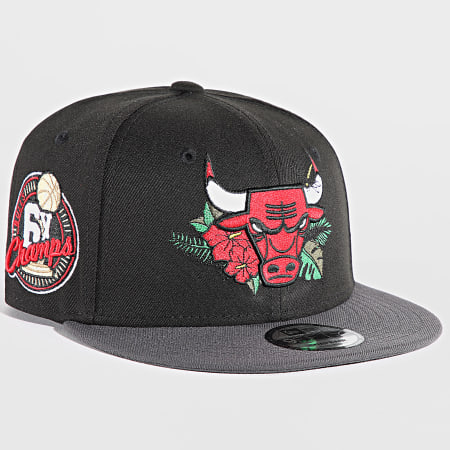 New Era - Gorra Chicago Bulls 9Fifty Floral Snapback 60503483 Negro Gris Floral