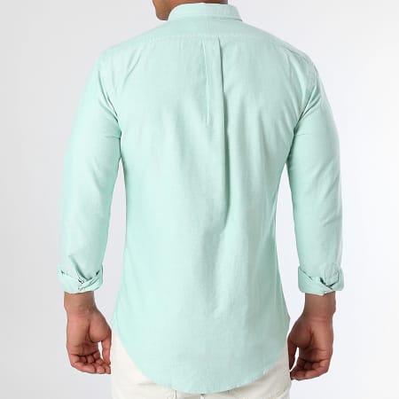 Polo Ralph Lauren - Camicia Slim Fit Classics a maniche lunghe verde chiaro