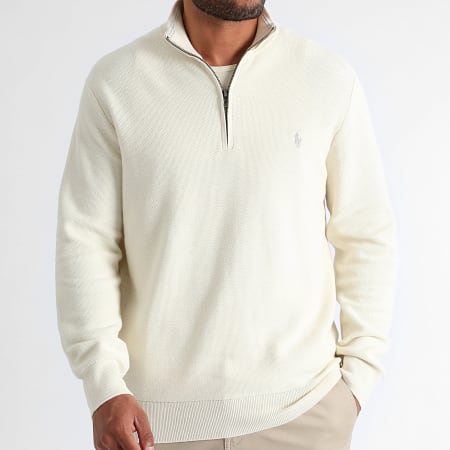 Polo Ralph Lauren - Original Player Felpa beige con collo alto