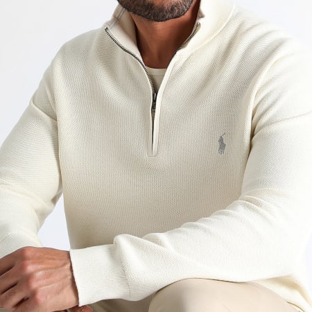 Polo Ralph Lauren - Original Player Beige sweatshirt met opstaande kraag