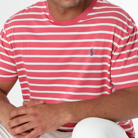 Polo Ralph Lauren - Tee Shirt A Rayures Classics Rouge Blanc