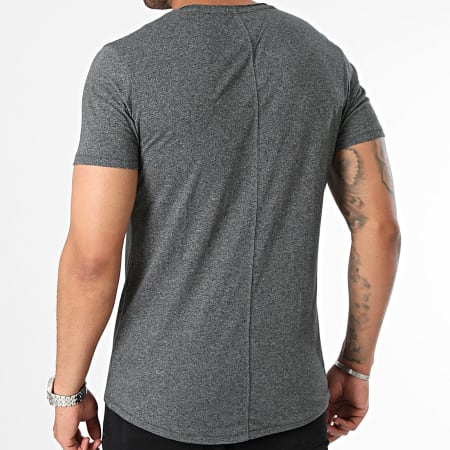 Tommy Jeans - Jaspe 9587 Slim V-hals Charcoal Grey gevlekt T-shirt