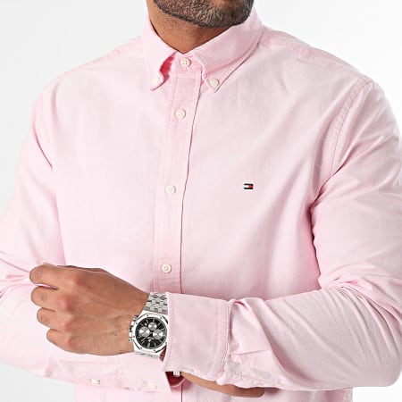 Tommy Hilfiger - Camisa de manga larga Oxford Heritage 5774 Heather Pink