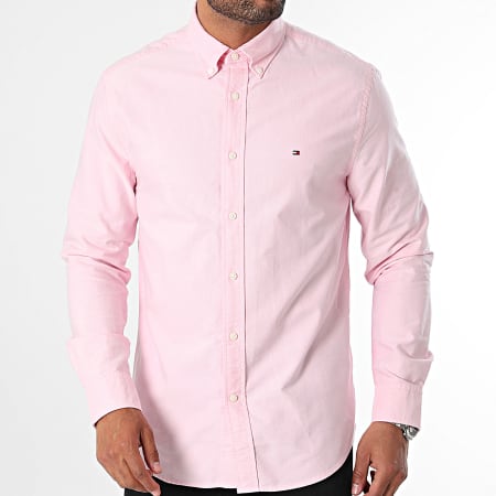 Tommy Hilfiger - Camicia a maniche lunghe Solid Heritage Oxford 5774 Rosa erica