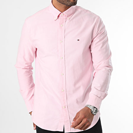 Tommy Hilfiger - Solid Heritage Oxford 5774 Lange Mouw Overhemd Heide Roze