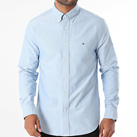 Tommy Hilfiger - Solid Heritage Oxford 5774 Camisa manga larga azul claro jaspeado