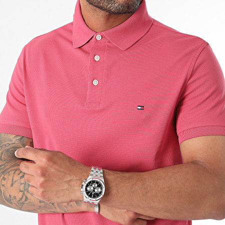 Tommy Hilfiger - Polo Slim a maniche corte 1985 7771 Rosa