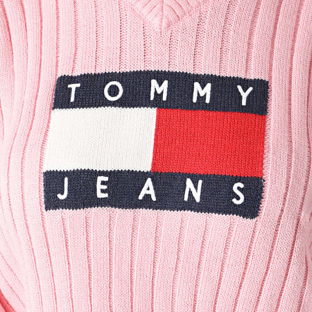 Tommy Jeans - Pull Crop Femme Center Flag 8528 Rose