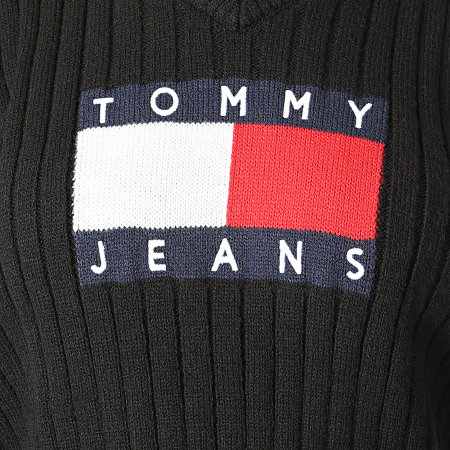 Tommy Jeans - Maglione da donna Center Flag 8528 Nero