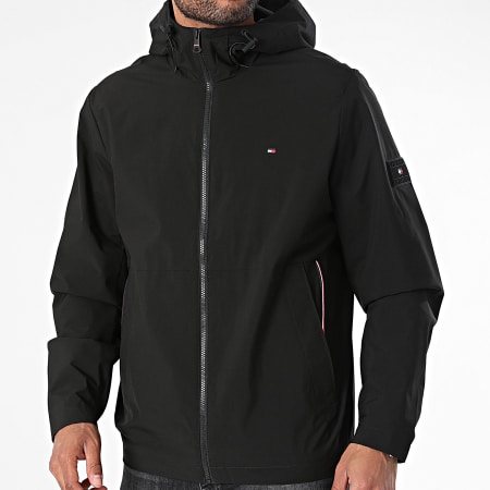 Tommy Hilfiger - 7116 Giacca nera con cappuccio e zip