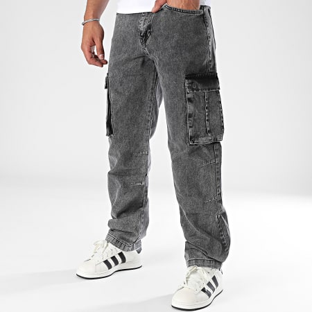 2Y Premium - Normale grijze Cargo jeans