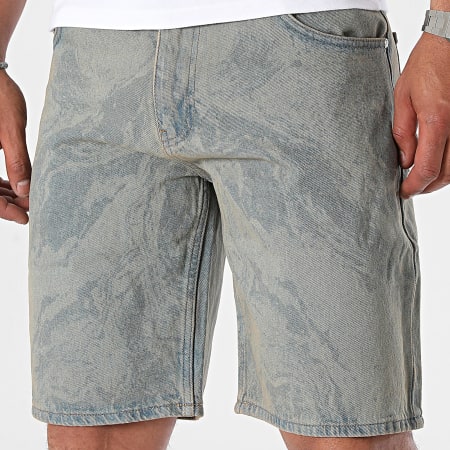 2Y Premium - Pantaloncini blu denim cammello