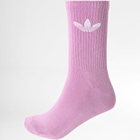 Adidas Originals - 6 paar sokken JF6366 Blauw Geel Paars Roze Groen Bruin