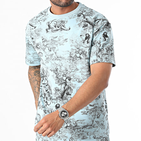 Classic Series - Ensemble Tee Shirt Oversize Et Short Cargo Bleu Clair