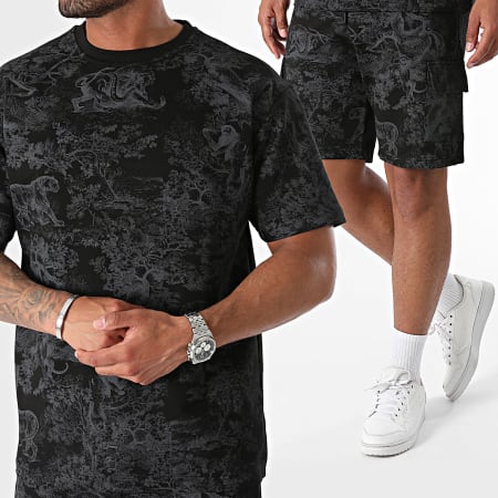 Classic Series - Zwart oversized T-shirt en Cargo Short Set