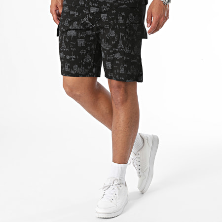 Classic Series - Zwart oversized T-shirt en Cargo Short Set