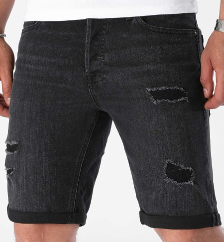 Jack And Jones - Rick Original Jean Shorts Negro