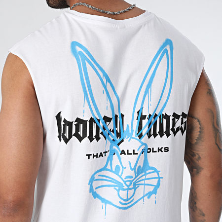 Looney Tunes - Camiseta sin mangas Bugs Bunny Color Spray Blanco