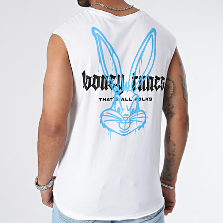 Looney Tunes - Tee Shirt Sans Manches Bugs Bunny Color Spray Blanc