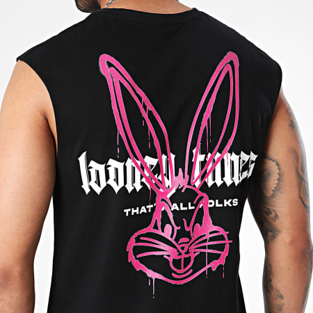 Looney Tunes - Camiseta sin mangas Bugs Bunny Color Spray Negro