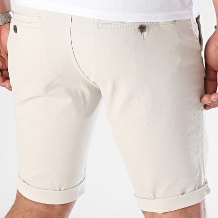 Paname Brothers - Slim Chino Korte Broek Bary Beige