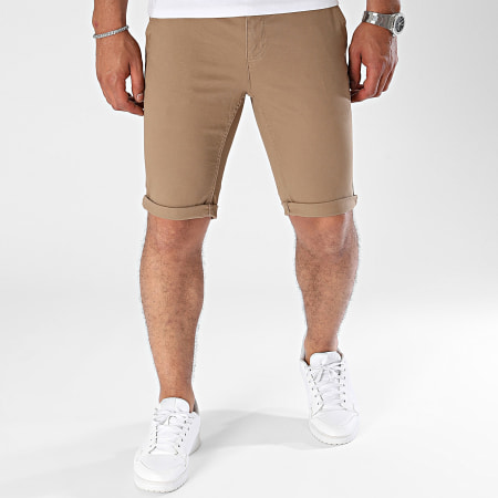 Paname Brothers - Bary Slim Chino Shorts Marrone