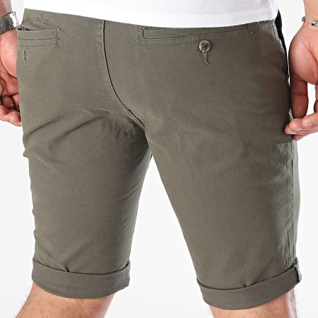 Paname Brothers - Bary Slim Chino Shorts Khaki Verde