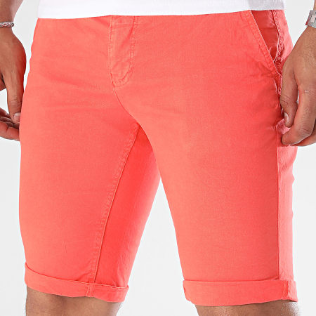 Paname Brothers - Pantalones cortos chinos Bary Slim Naranja Coral