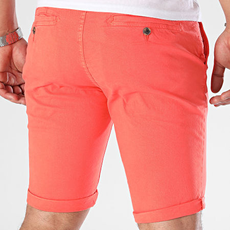 Paname Brothers - Bary Slim Chino Shorts Oranje Koraal