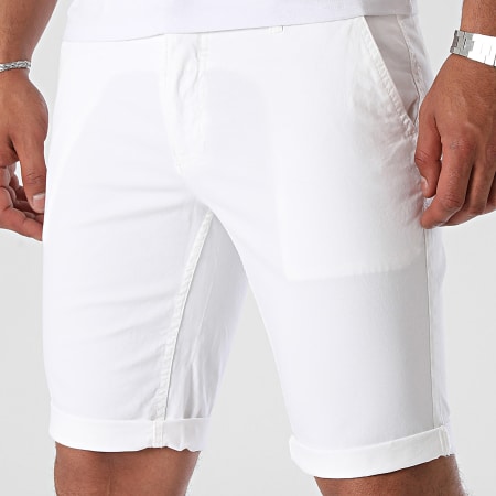 Paname Brothers - Bary Slim Chino Shorts Bianco