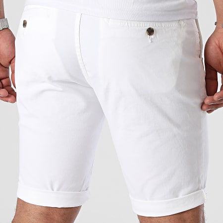 Paname Brothers - Bary Slim Chino Shorts Bianco