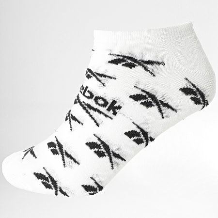 Reebok - Confezione da 3 paia di calzini invisibili R0357 bianco nero