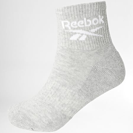 Reebok - 3 paia di calzini R0427 Bianco Grigio Heather Nero