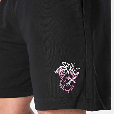 Sale Môme Paris - Pantaloncini da jogging Graffiti Head Rabbit Nero