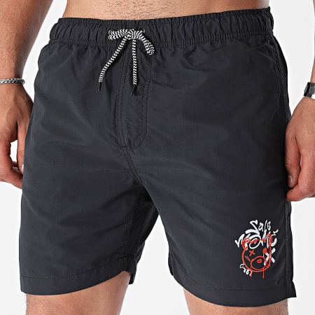 Sale Môme Paris - Pantaloncini Graffiti Head Teddy Nero