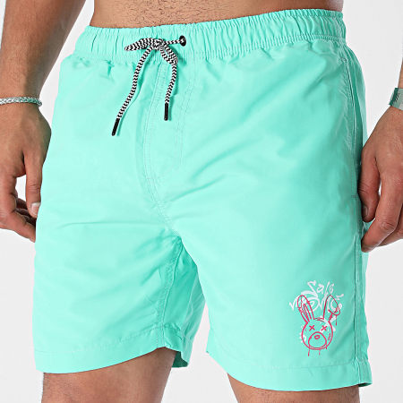 Sale Môme Paris - Shorts de baño Graffiti Head Rabbit verde pastel