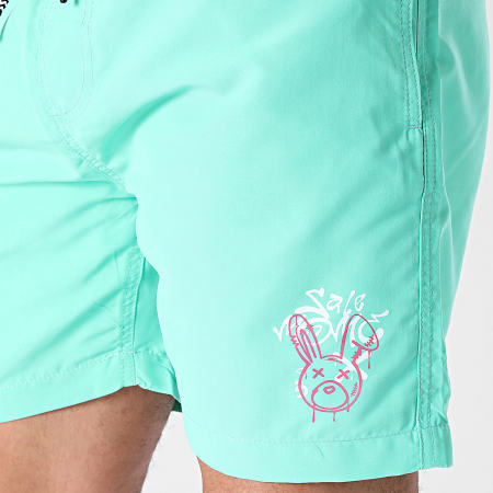 Sale Môme Paris - Pastelgroene Graffitikop Konijn Zwemshort