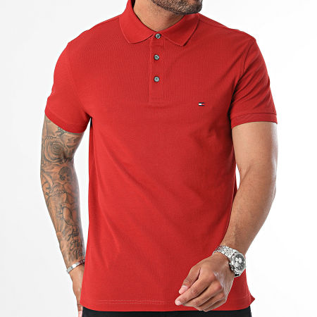 Tommy Hilfiger - Polo Slim a maniche corte 1985 7771 Rosso