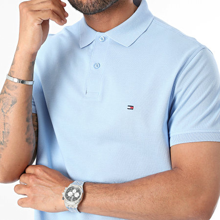 Tommy Hilfiger - Under Placket Flag Polo a manica corta 1684 Azzurro